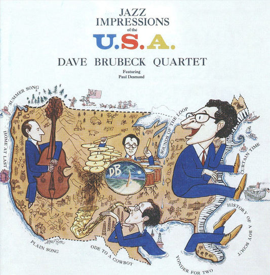 The Dave Brubeck Quartet : Jazz Impressions Of The U.S.A. (CD, Album, Mono, RE, Unofficial)