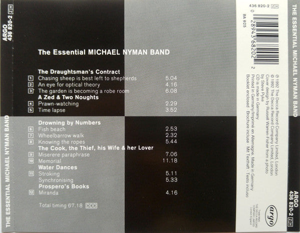 The Michael Nyman Band : The Essential Michael Nyman Band (CD, Album, RE)