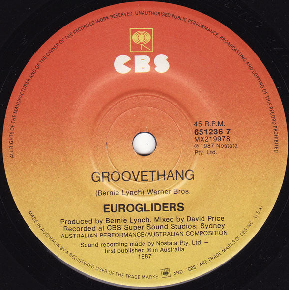 Eurogliders : Groove (7", Single)