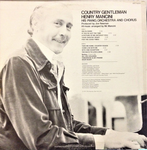 Henry Mancini And His Orchestra And Chorus : Country Gentleman (LP, Album)