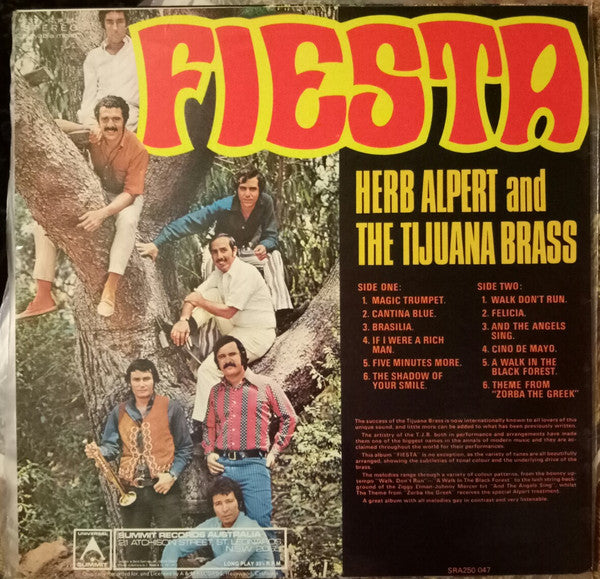 Herb Alpert & The Tijuana Brass : Fiesta (LP, Comp)