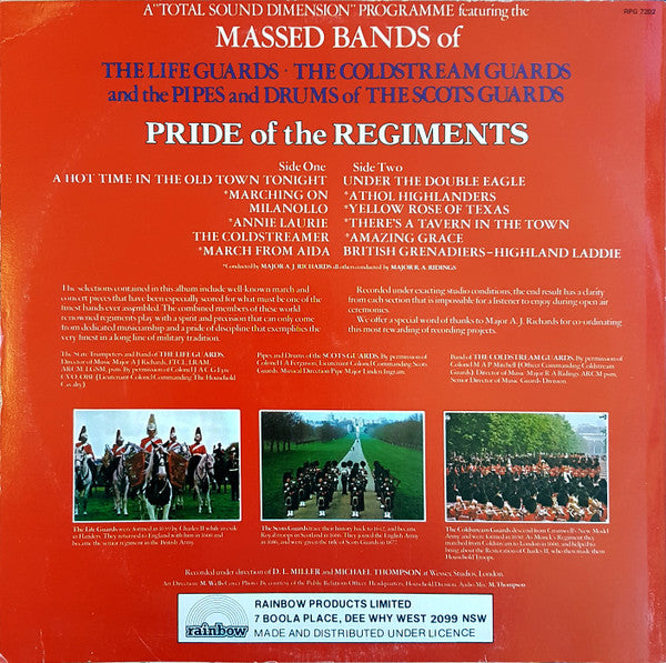 The Band Of The Life Guards, Coldstream Guards, Pipes And Drums Of The Scots Guards : Pride Of The Regiments (LP, Album)