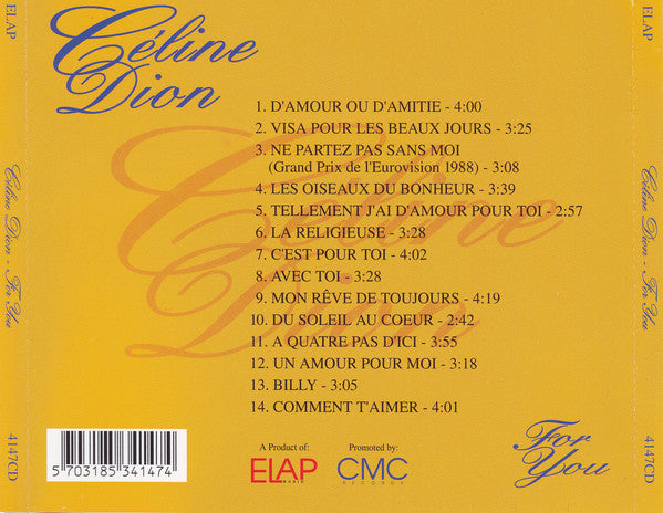 Céline Dion : For You (CD, Comp, Dan)