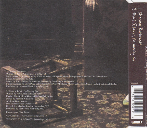 Adele (3) : Chasing Pavements (CD, Single)