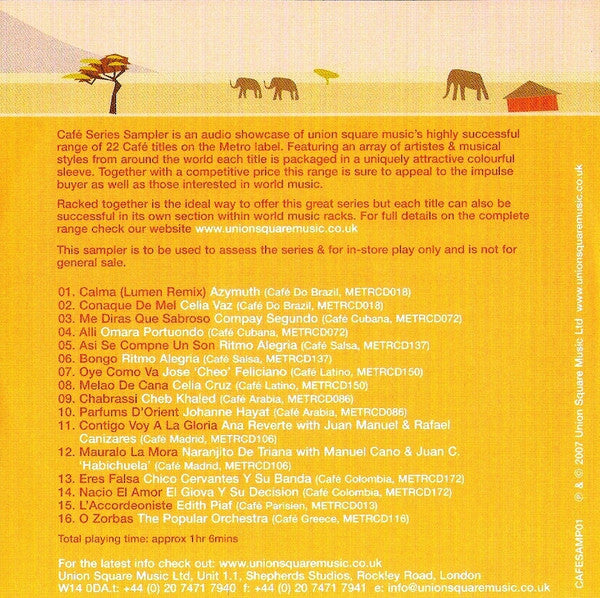 Various : The Café Series On Metro (CD, Promo, Smplr, PVC)