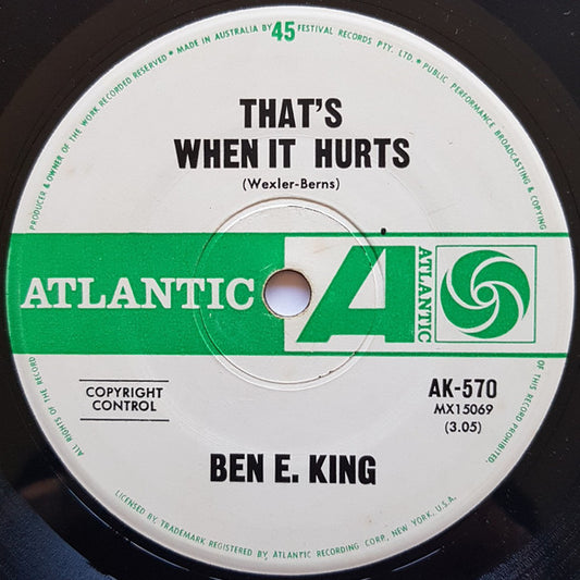 Ben E. King : That's When It Hurts (7", Single)