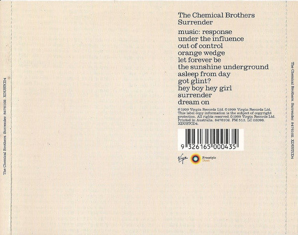 The Chemical Brothers : Surrender (CD, Album)