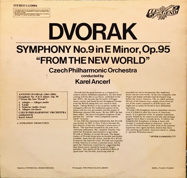 Antonín Dvořák : Symphony No. 9 In E Minor, Op. 95 “From The New World” (LP, Blu)