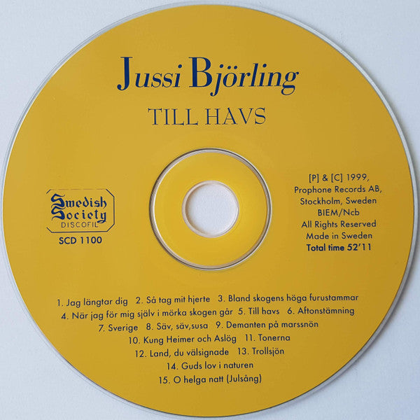 Jussi Björling : Till Havs (CD, Comp, Enh)