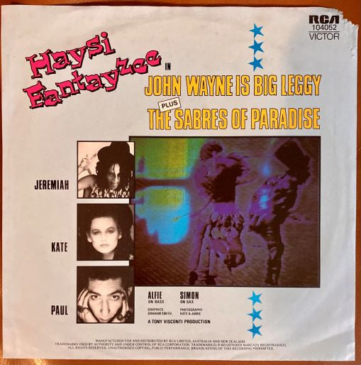 Haysi Fantayzee : John Wayne Is Big Leggy (7")