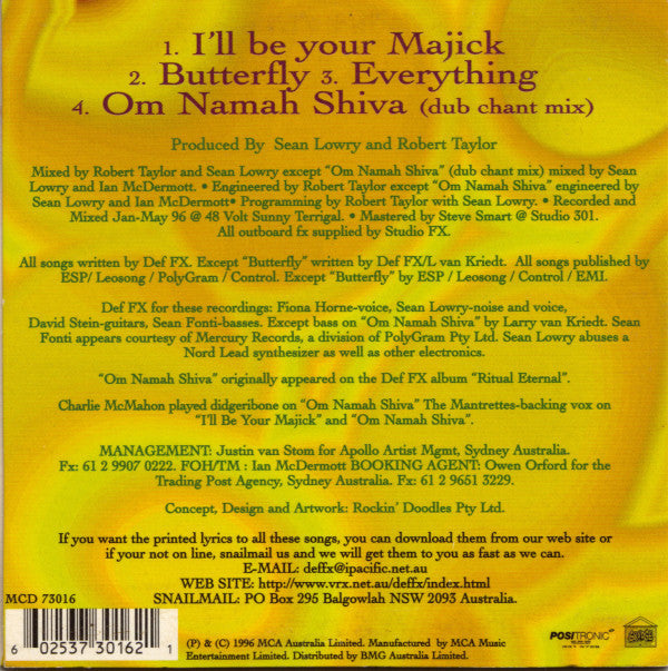 Def FX : I'll Be Your Majick (CD, Single)