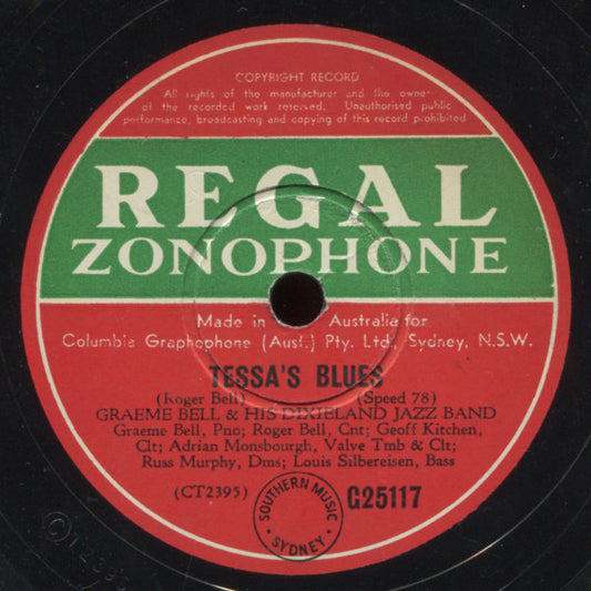 Graeme Bell And His Dixieland Jazz Band : Tessa's Blues / South (Shellac, 10")