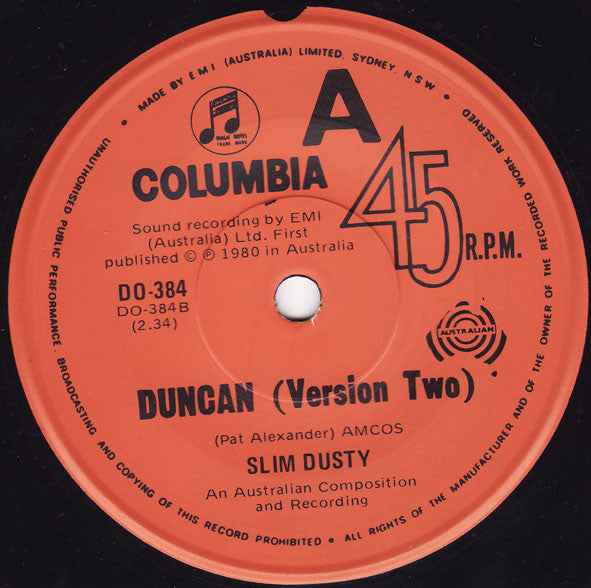 Slim Dusty : Duncan (7", Single)