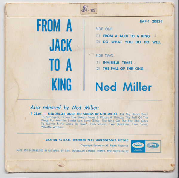 Ned Miller : From A Jack To A King (7", EP)