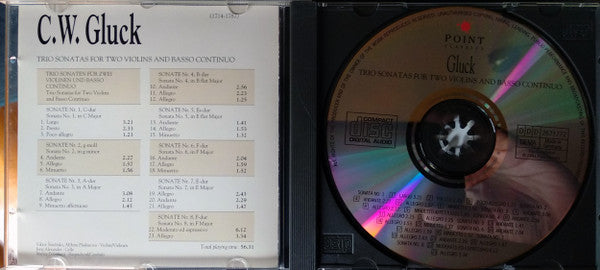 Christoph Willibald Gluck : Trio Sonatas For Two Violins And Basso Continuo (CD, Album, Comp)