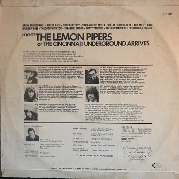 The Lemon Pipers : Green Tambourine (LP, Album)