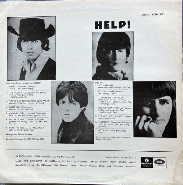 The Beatles : Help! (LP, Album, RE)