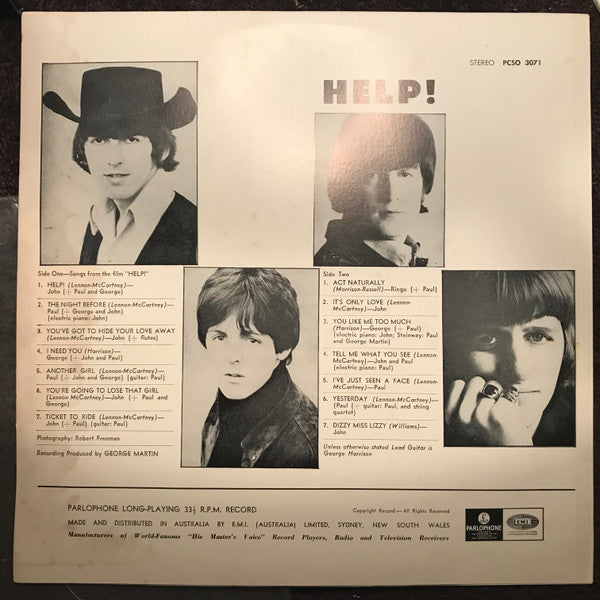 The Beatles : Help! (LP, Album, RE)