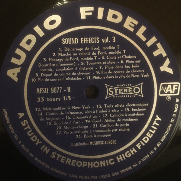 No Artist : Sound Effects Volume 3 (LP)