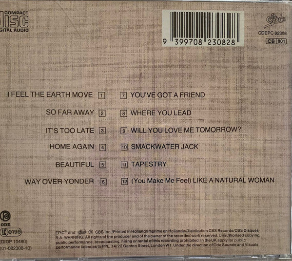 Carole King : Tapestry (CD, Album, RE)