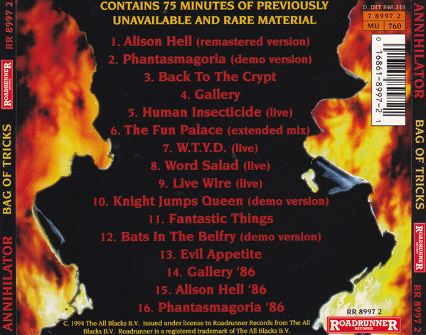 Annihilator (2) : Bag Of Tricks (CD, Comp)