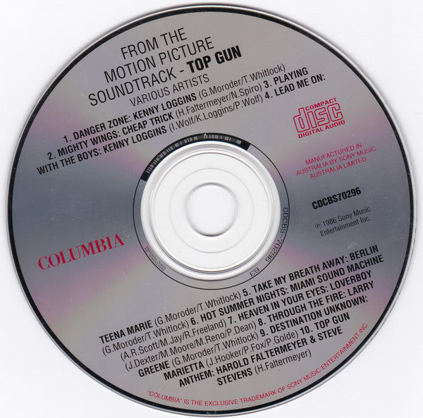 Various : Top Gun - Original Motion Picture Soundtrack (CD, Album, RE)