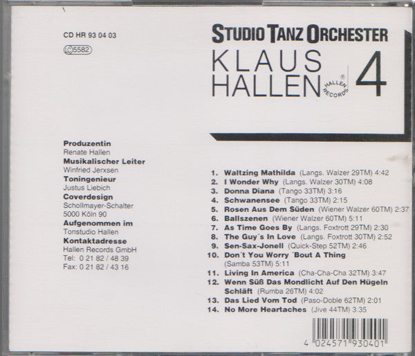 Studio Tanz Orchester Klaus Hallen* : Klaus Hallen 4 (CD, Album)