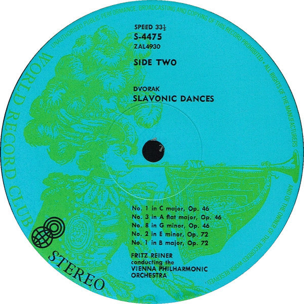 Brahms* / Dvorak* / Fritz Reiner Conducting The Vienna Philharmonic Orchestra* : Hungarian Dances / Slavonic Dances (LP, Album, Club, RE)