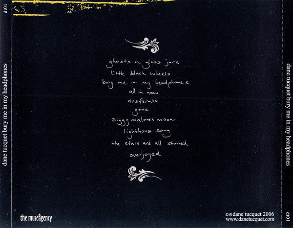Dane Tucquet : Bury Me In My Headphones (CD, Album)
