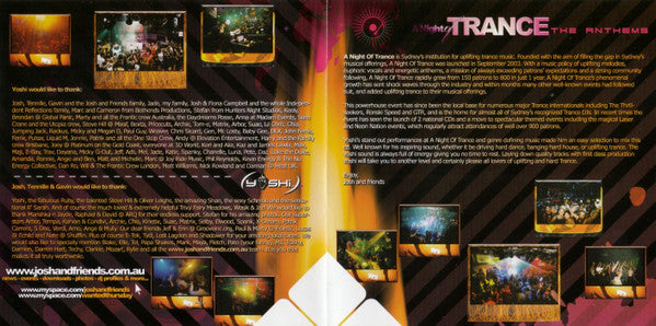 Yoshi (3) : A Night Of Trance - The Anthems (CD)