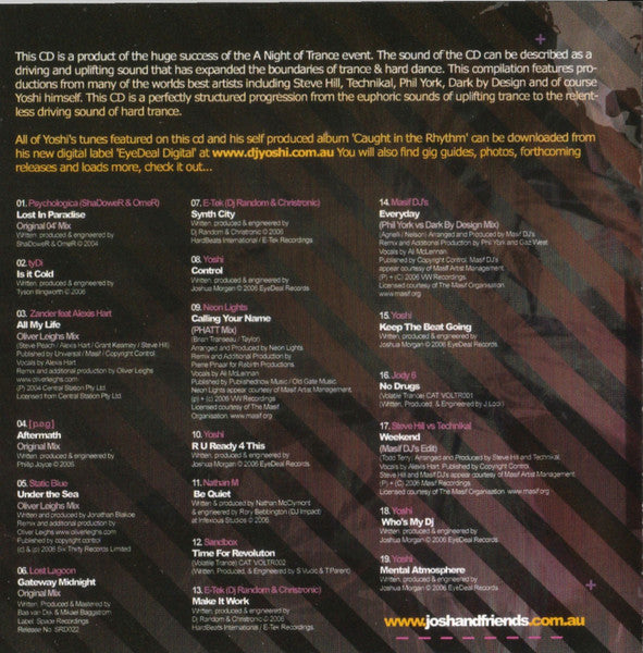 Yoshi (3) : A Night Of Trance - The Anthems (CD)