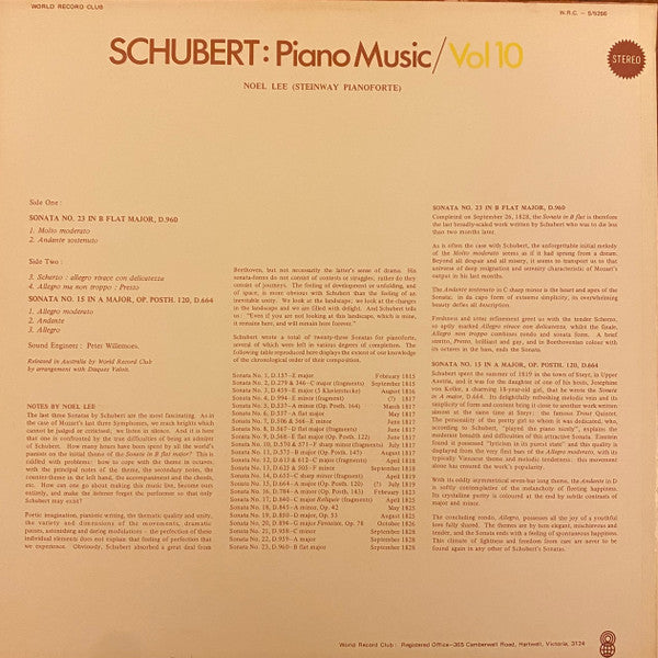 Franz Schubert : Piano Music / Vol. 10 (LP, Album, Club)