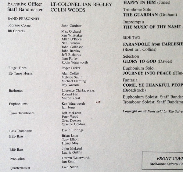 Melbourne Staff Band* : U.K. Tour (LP, Album)