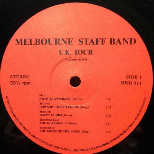Melbourne Staff Band* : U.K. Tour (LP, Album)