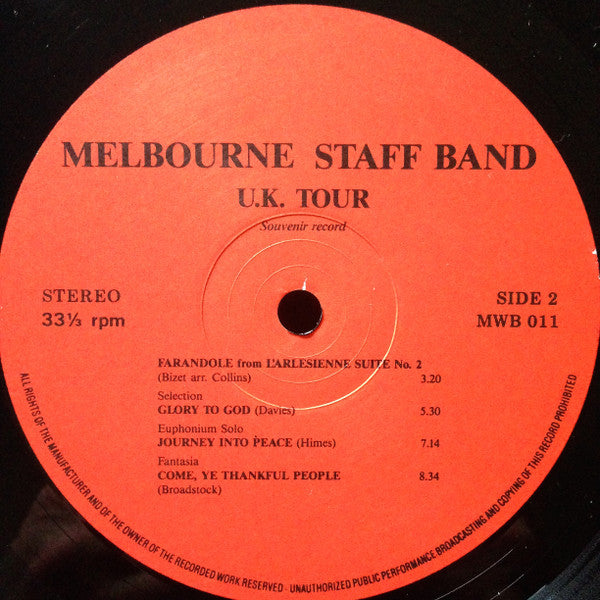 Melbourne Staff Band* : U.K. Tour (LP, Album)