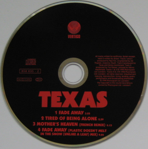 Texas : Fade Away (CD, Single)