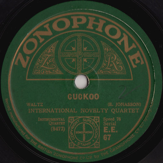 International Novelty Quartet : Cuckoo / Lena (Shellac, 10")