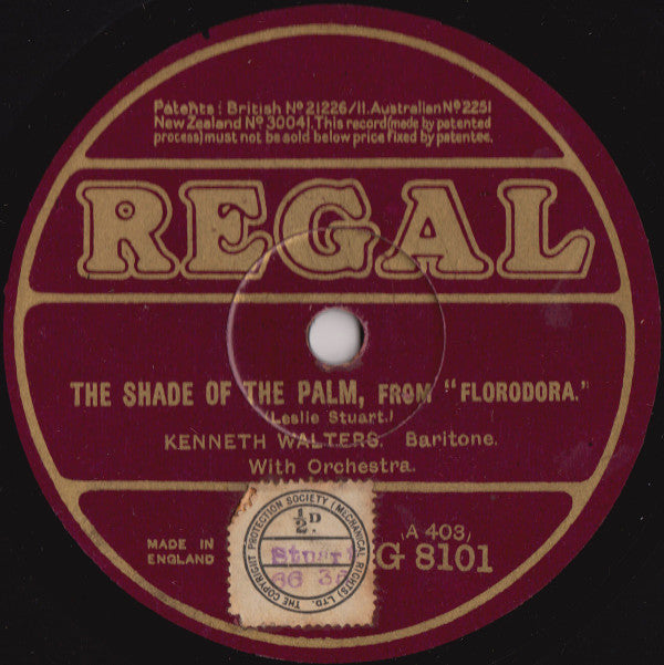 Kenneth Walters : Star Of My Soul / The Shade Of The Palm (Shellac, 10")