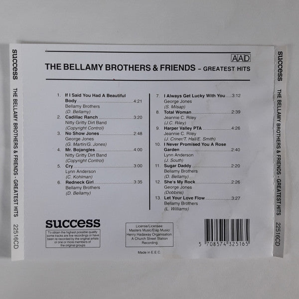 The Bellamy Brothers & Friends* : Greatest Hits-Live In Concert (CD, Comp)