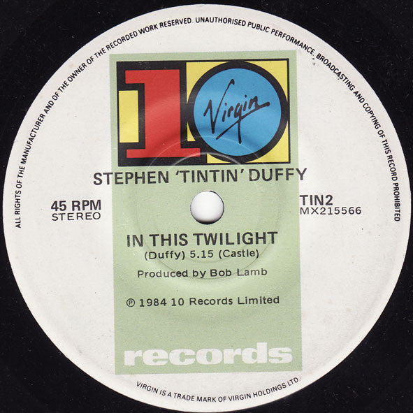 Stephen 'TinTin' Duffy* : Kiss Me (7")