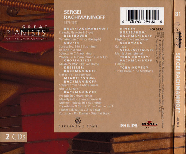 Sergei Rachmaninoff* : Sergei Rachmaninoff (2xCD, Comp)