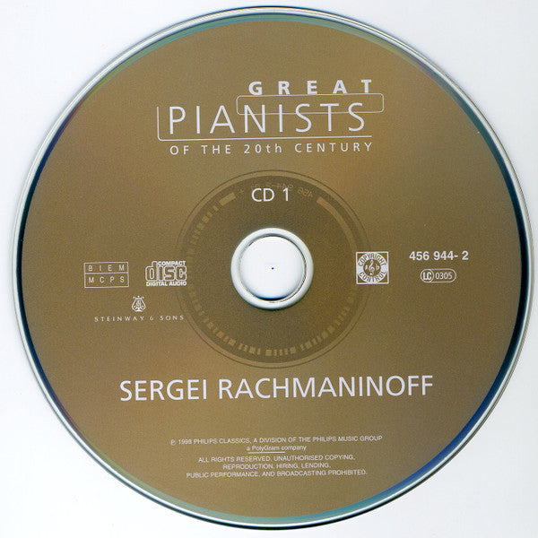 Sergei Rachmaninoff* : Sergei Rachmaninoff (2xCD, Comp)