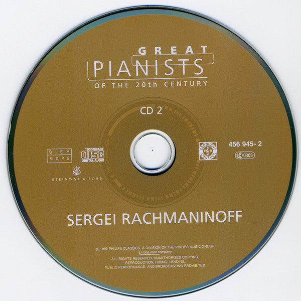 Sergei Rachmaninoff* : Sergei Rachmaninoff (2xCD, Comp)