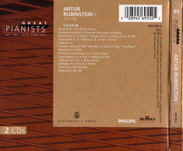 Arthur Rubinstein : Arthur Rubinstein I (2xCD, Comp)
