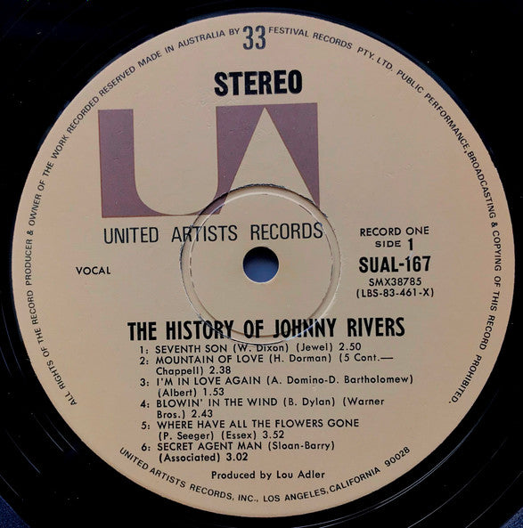 Johnny Rivers : The History Of Johnny Rivers (2xLP, Comp)
