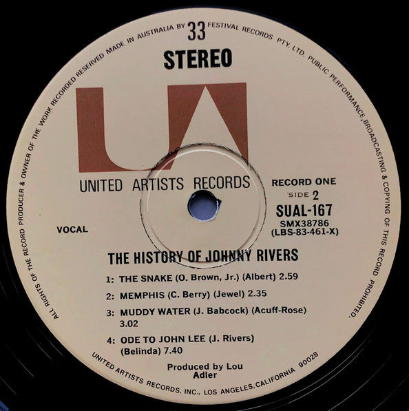 Johnny Rivers : The History Of Johnny Rivers (2xLP, Comp)