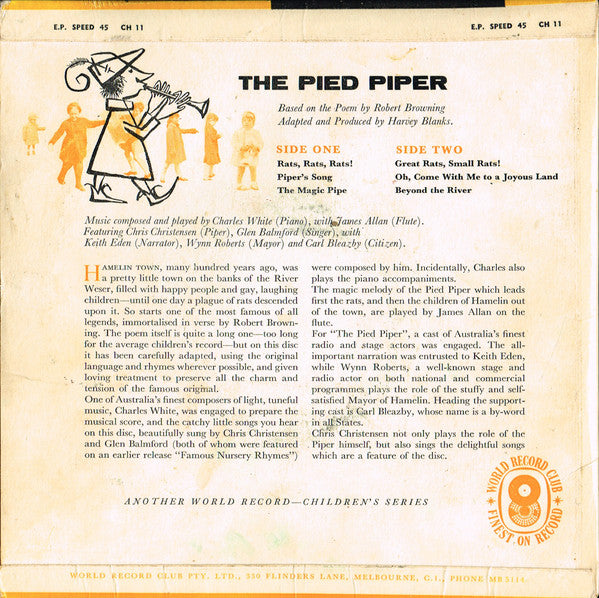 Various : The Pied Piper (7", EP, Mono, Club)