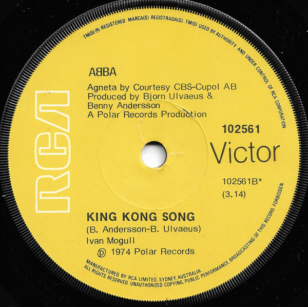 ABBA : I've Been Waiting For You (7", Single, RE)