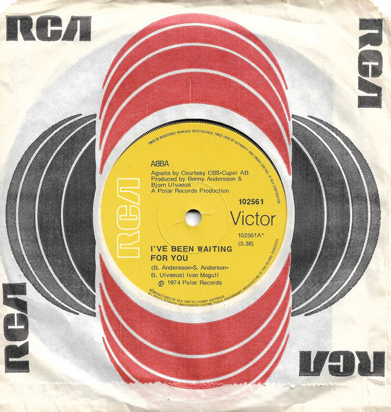 ABBA : I've Been Waiting For You (7", Single, RE)