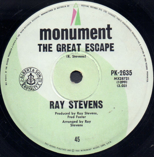 Ray Stevens : The Great Escape (7", Single)